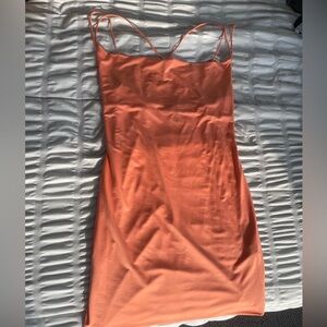 Orange pink dress